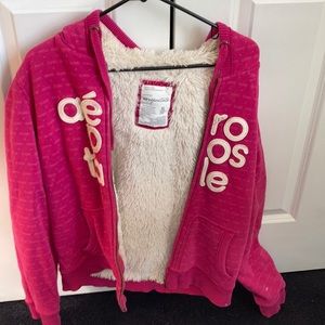 Girls faux fur zip up